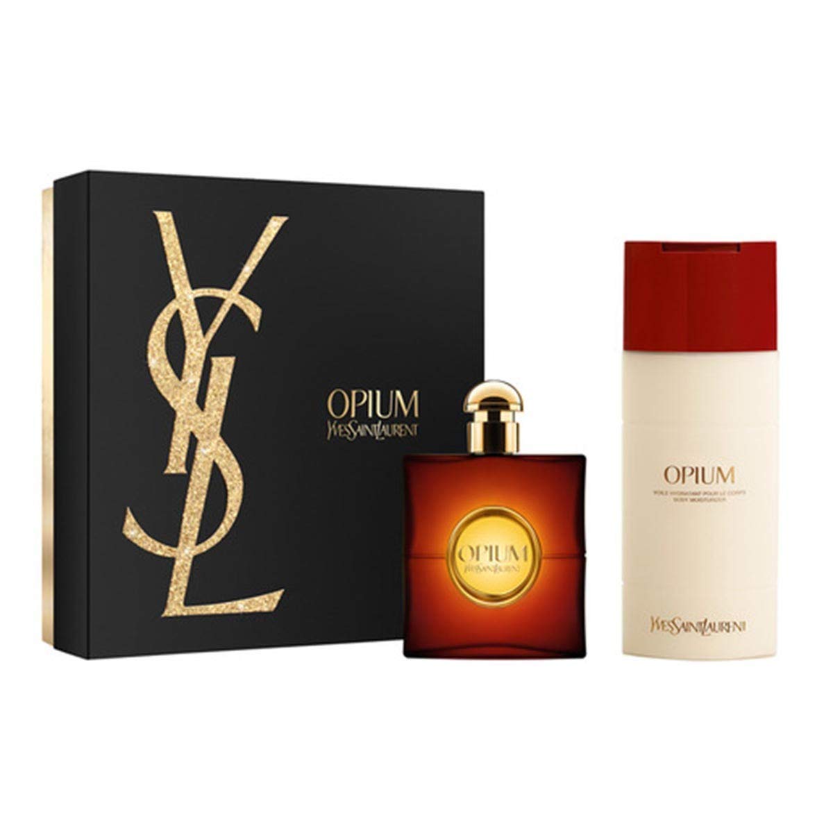 Set Yves Saint Laurent Opium For Women (Opium 90ml EDT + Body Lotion 200ml)